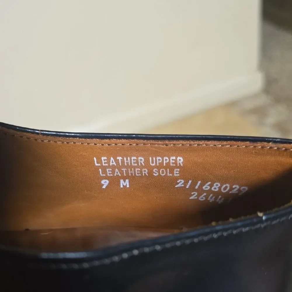 Bostonian Polished Black Leather Derbys